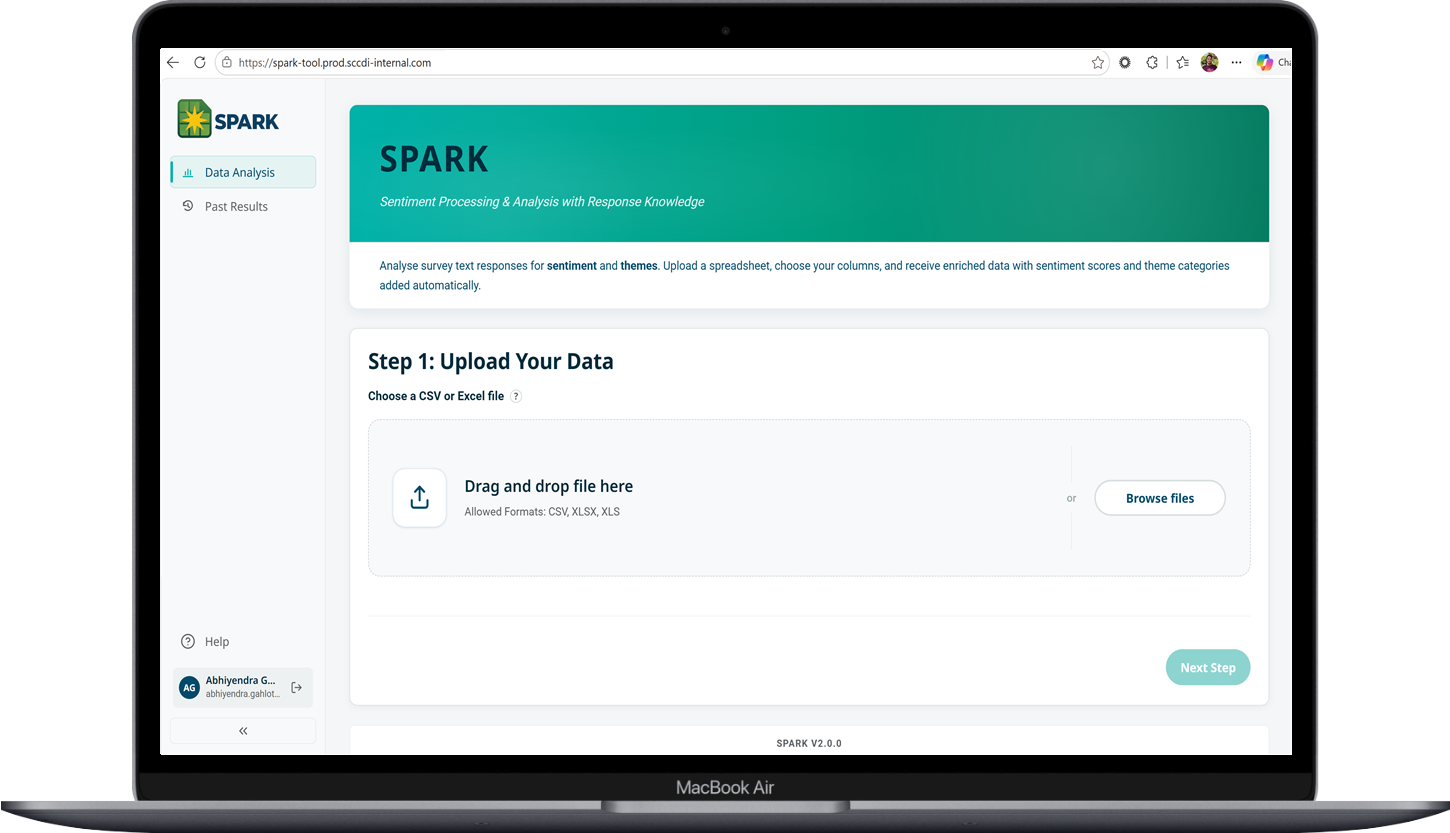SPARK screen shot